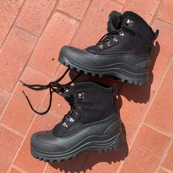 Black snow hiking boots woman’s 7 - Picture 3 of 6